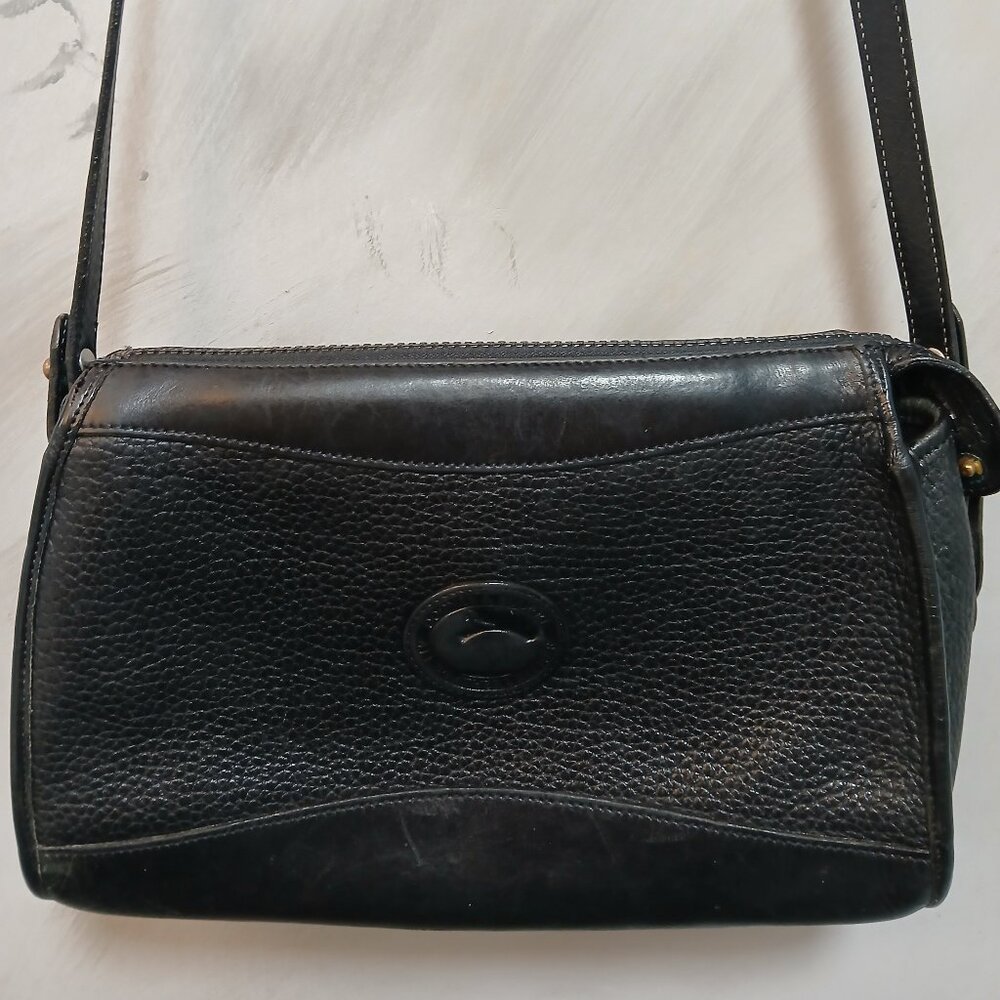 Dooney & Bourke Black Leather Crossbody Satchel